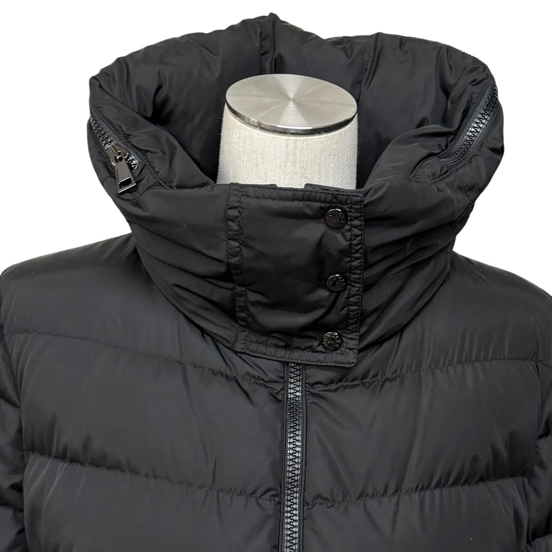 Very Good MONCLER down coat FLAMMETTE Logo patch ZIP UP black Nylon Women 3