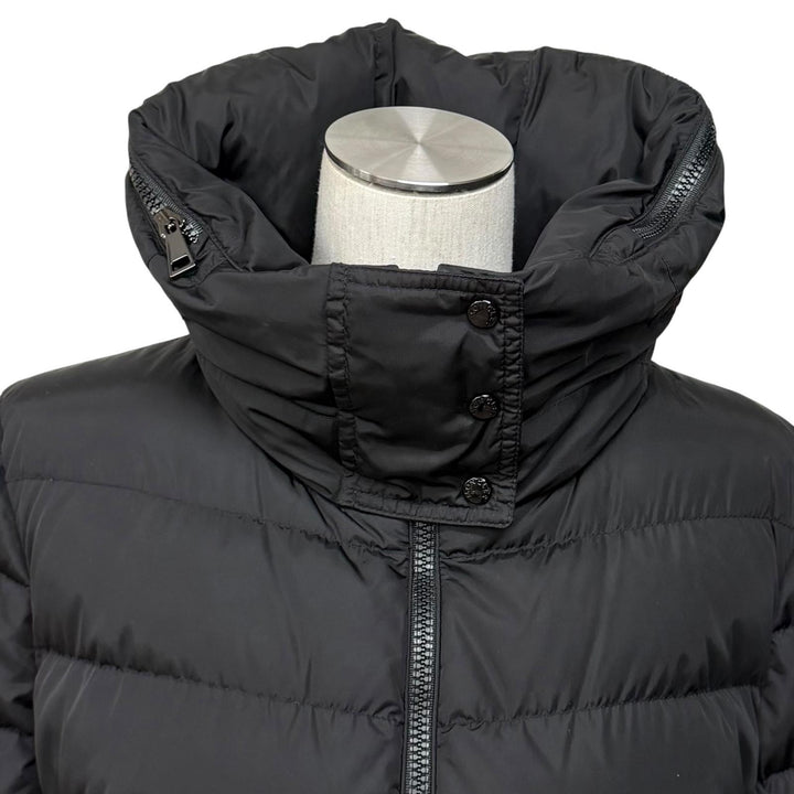 Very Good MONCLER down coat FLAMMETTE Logo patch ZIP UP black Nylon Women 3
