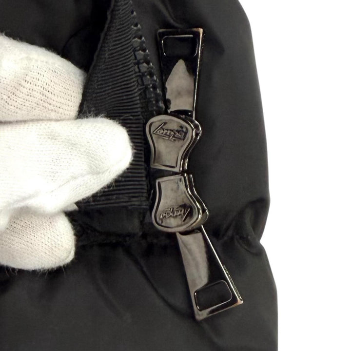 Very Good MONCLER down coat FLAMMETTE Logo patch ZIP UP black Nylon Women 3