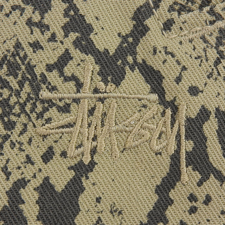 Excellent STUSSY Jacket Gabardine Garage Jacket Snake beige cotton XL 115843