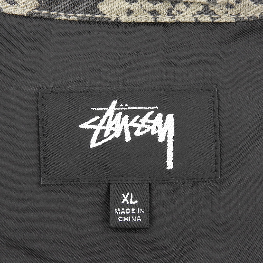 Excellent STUSSY Jacket Gabardine Garage Jacket Snake beige cotton XL 115843