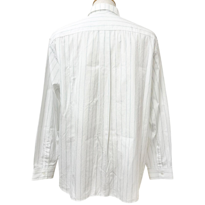 Excellent DIOR Long sleeve shirt Hilton Nell Stripe Pattern Logo Embroidery