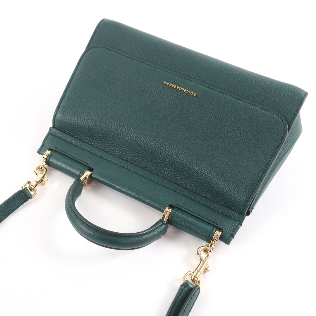 Pristine DOLCE&GABBANA Handbag Sicily Soft Small Leather 2-Way Shoulder Bag