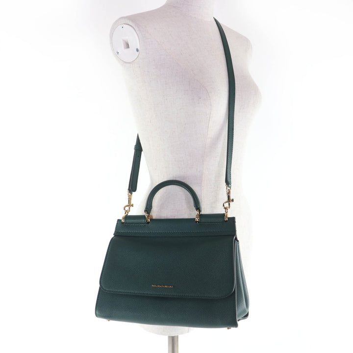 Pristine DOLCE&GABBANA Handbag Sicily Soft Small Leather 2-Way Shoulder Bag