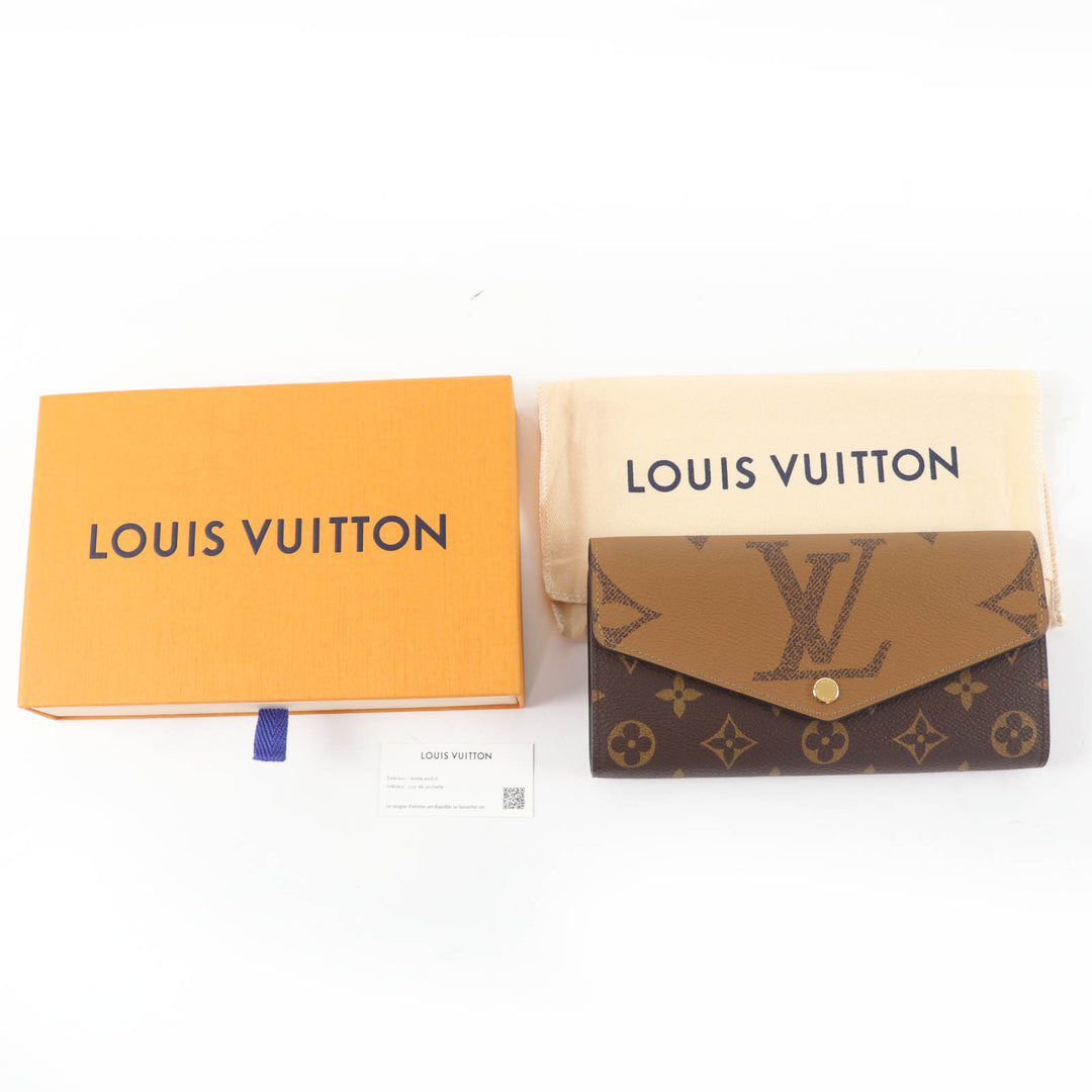 Pristine LOUIS VUITTON Purse Portefeuille Sara Brown Monogram canvas M80726