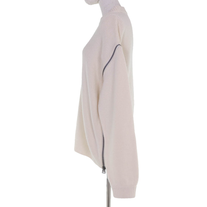 Excellent TOM FORD knit Zip design long sleeves white cashmere Women XXS MAK1191