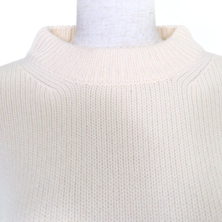 Excellent TOM FORD knit Zip design long sleeves white cashmere Women XXS MAK1191