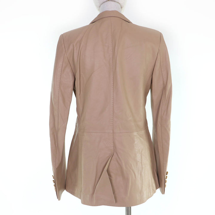 Pristine TAGLIATORE leather jacket SOPHIE PE beige Lamb leather 42 CHE23-02