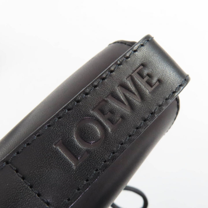 Pristine LOEWE short boots Logo-engraved lace-up leather boots black Women 37