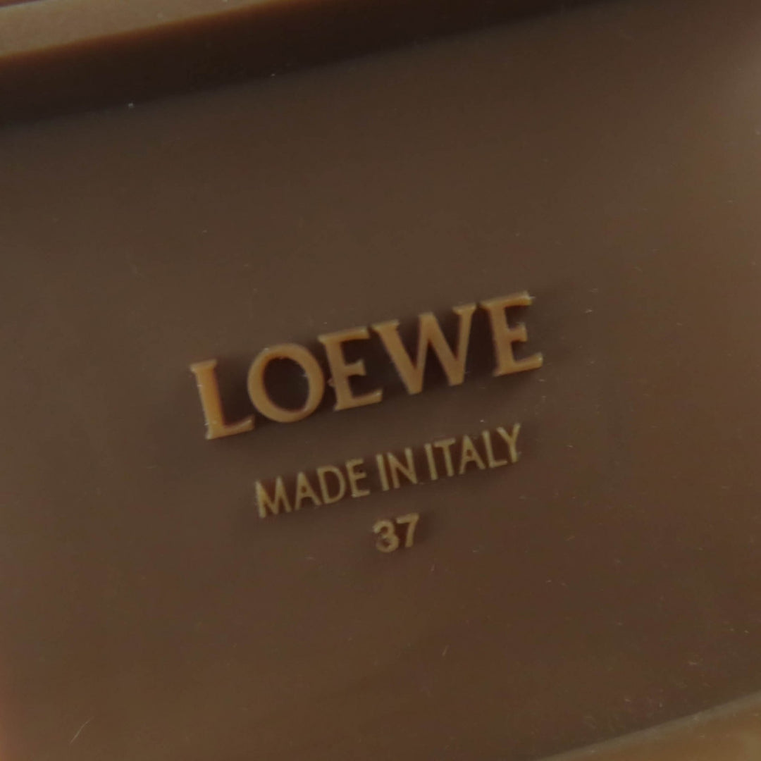 Pristine LOEWE short boots Logo-engraved lace-up leather boots black Women 37