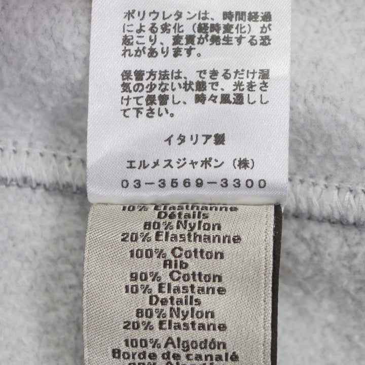 Great HERMES sweat Run H Crew neck sweatshirt pullover gray cotton mens M