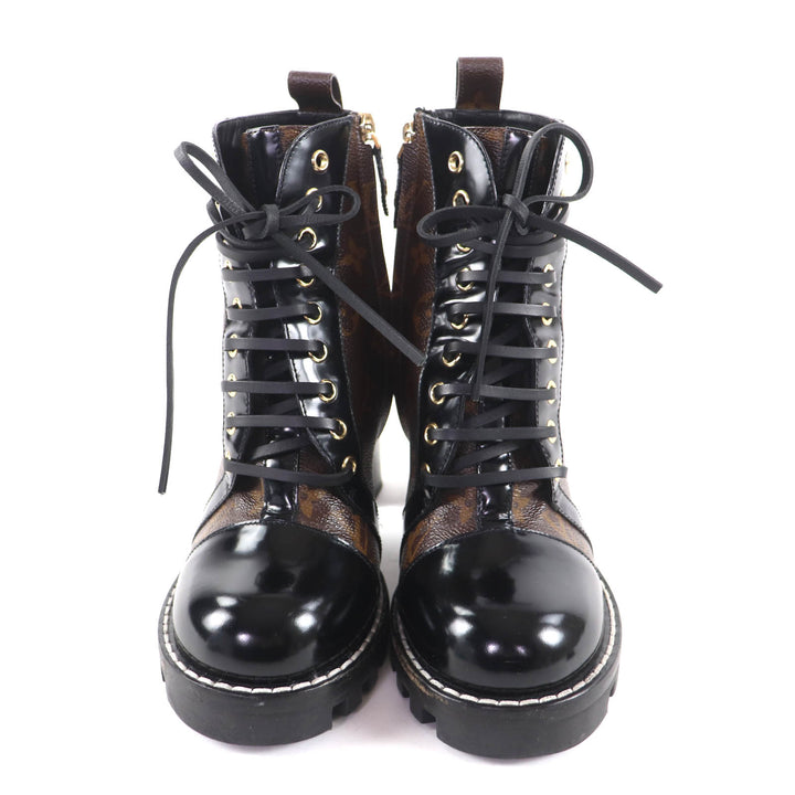 Great LOUIS VUITTON short boots Star Trail Line Brown Monogram canvas Women 38