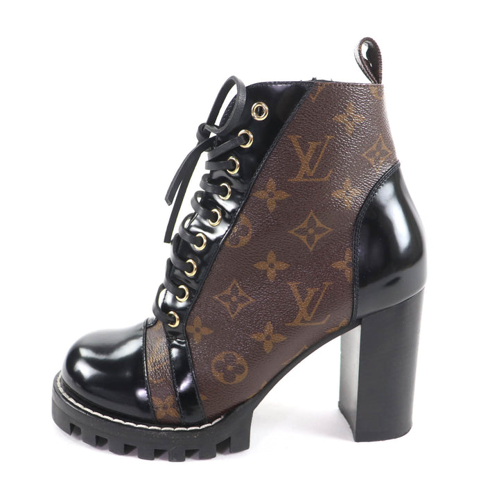 Great LOUIS VUITTON short boots Star Trail Line Brown Monogram canvas Women 38