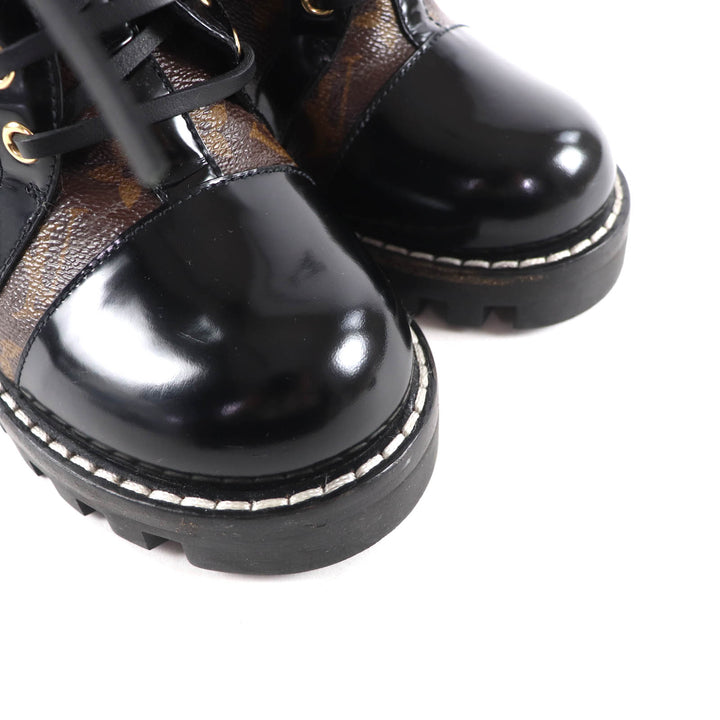 Great LOUIS VUITTON short boots Star Trail Line Brown Monogram canvas Women 38