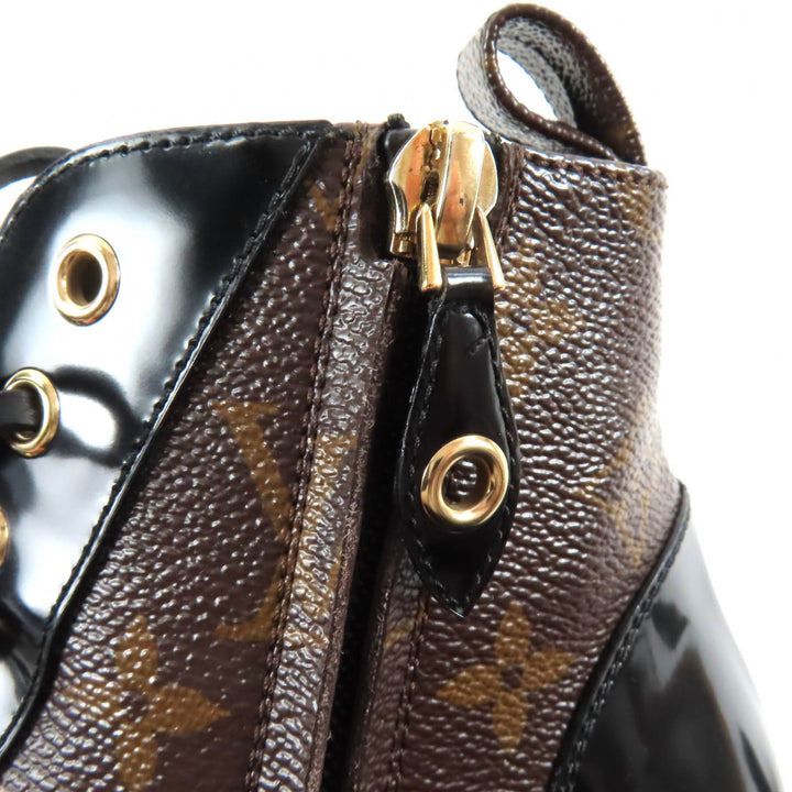 Great LOUIS VUITTON short boots Star Trail Line Brown Monogram canvas Women 38