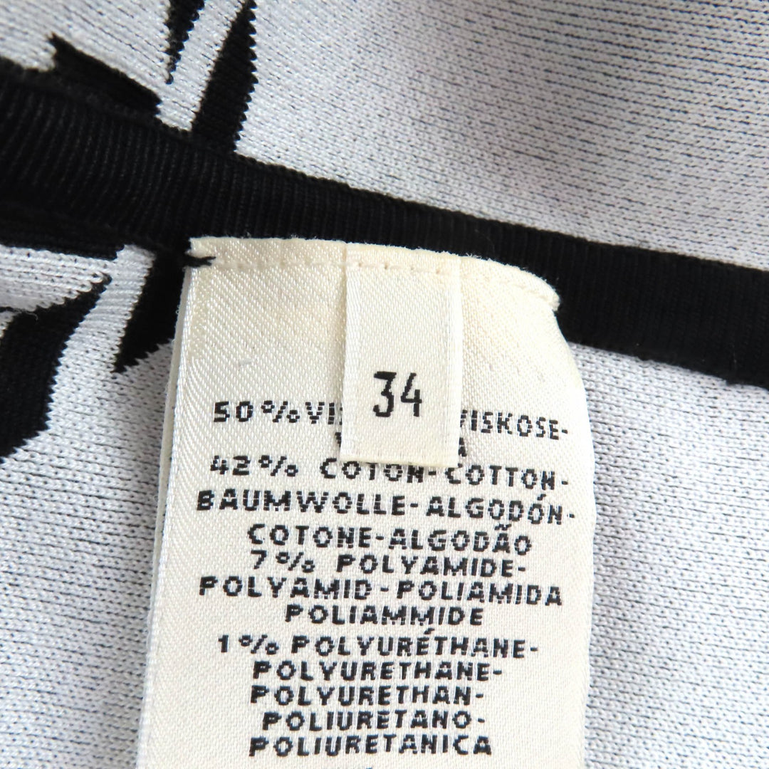 Excellent HERMES one piece All-over pattern cross line sleeveless black Rayon 34