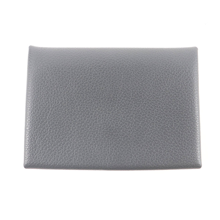 Great HERMES Coin case Calvi duo Evercolor Leather Women