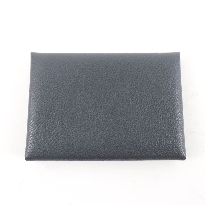 Great HERMES Coin case Calvi duo Evercolor Leather Women