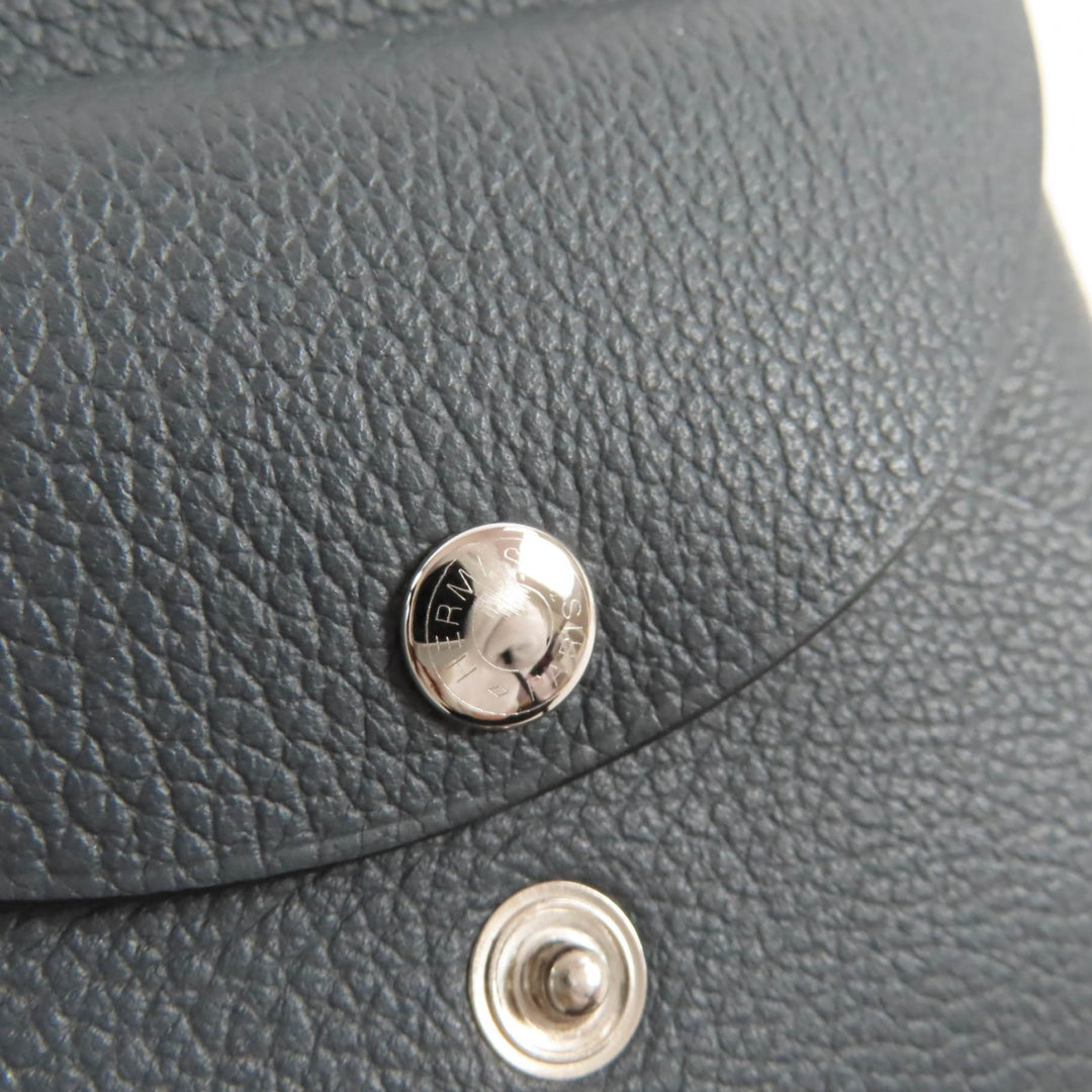 Great HERMES Coin case Calvi duo Evercolor Leather Women