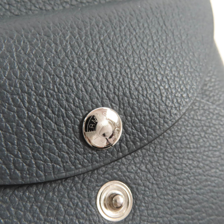 Great HERMES Coin case Calvi duo Evercolor Leather Women