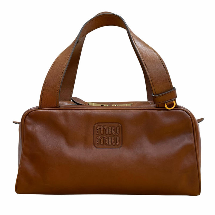 Excellent MIUMIU Handbag Brown leather mens