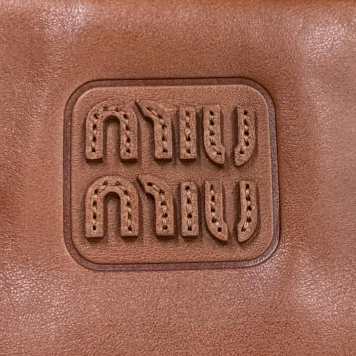 Excellent MIUMIU Handbag Brown leather mens
