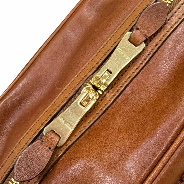 Excellent MIUMIU Handbag Brown leather mens