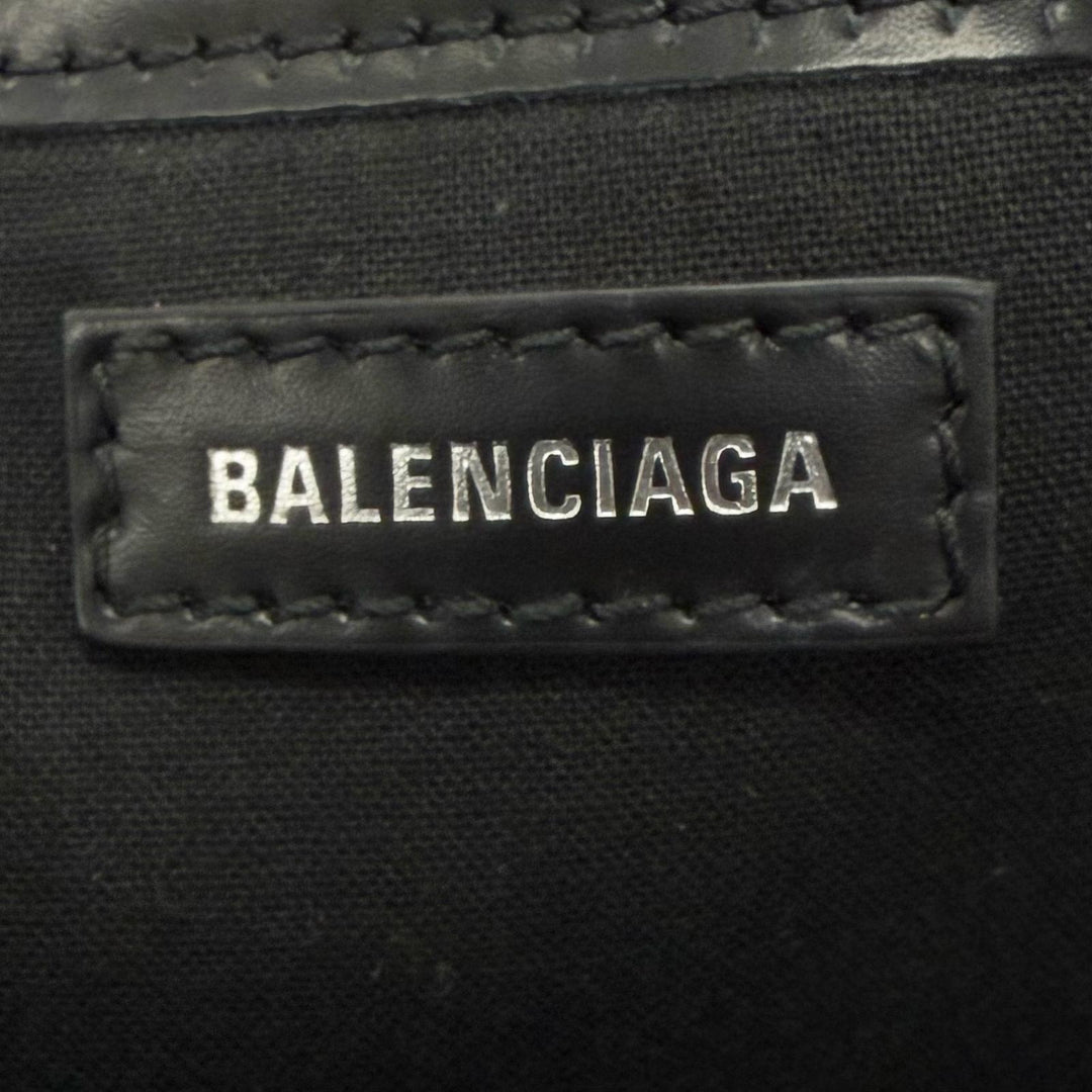 Great BALENCIAGA Shoulder Bag Navy Hippo XS natural canvas Women 390346