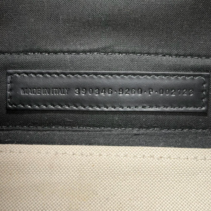 Great BALENCIAGA Shoulder Bag Navy Hippo XS natural canvas Women 390346