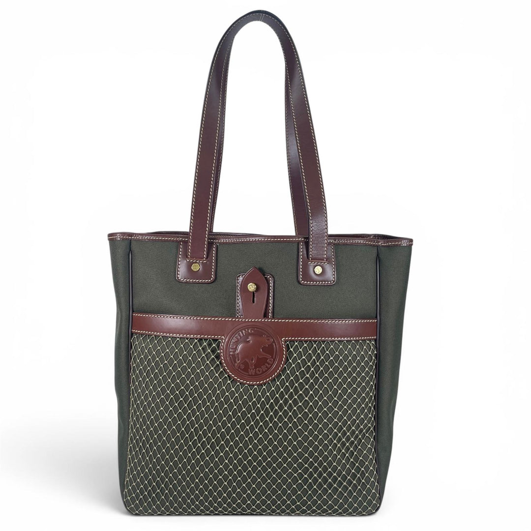 Excellent HUNTING WORLD Tote Bag Safari Today Car key canvas mens