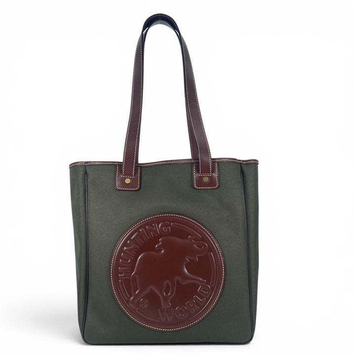 Excellent HUNTING WORLD Tote Bag Safari Today Car key canvas mens