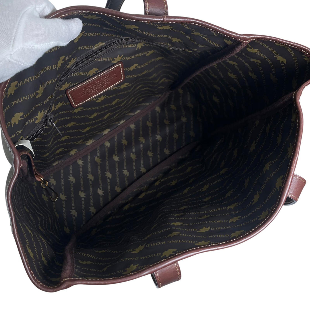 Excellent HUNTING WORLD Tote Bag Safari Today Car key canvas mens