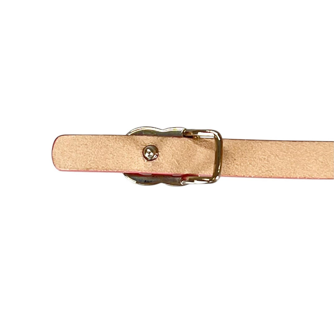Excellent CHANEL belt B13 COCO Mark Buckle pink Patent leather Women