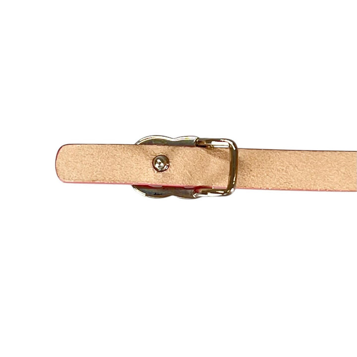 Excellent CHANEL belt B13 COCO Mark Buckle pink Patent leather Women