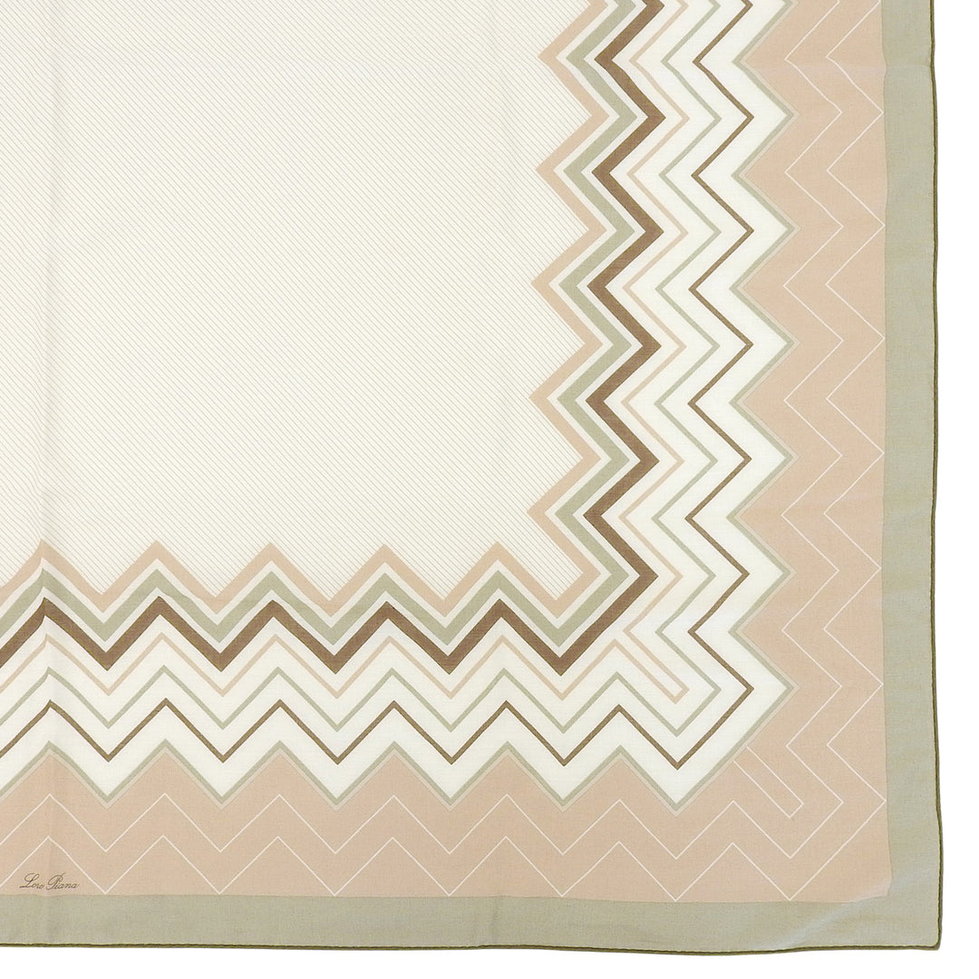 Excellent Loro Piana Stall logo scarf Brown cashmere
