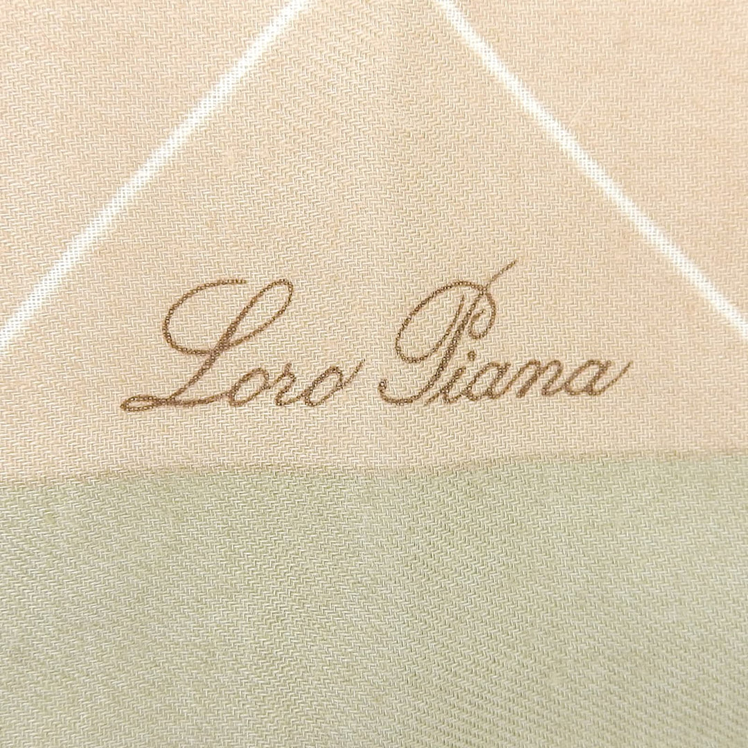 Excellent Loro Piana Stall logo scarf Brown cashmere