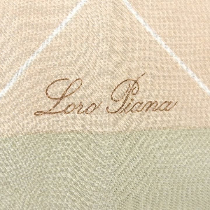 Excellent Loro Piana Stall logo scarf Brown cashmere