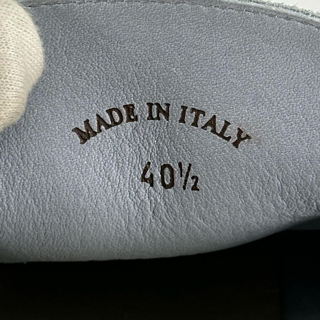 Great Loro Piana Moccasin SUMMER WALK gray Suede leather mens 40.5 52625L