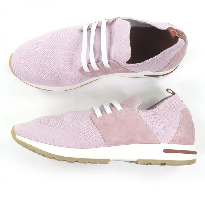 Great Loro Piana Low cut sneakers 360 LP FLEXY WALK pink Suede leather mens 41