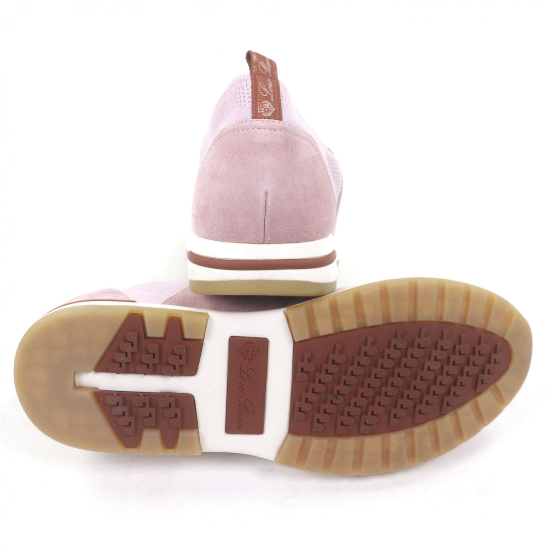 Great Loro Piana Low cut sneakers 360 LP FLEXY WALK pink Suede leather mens 41