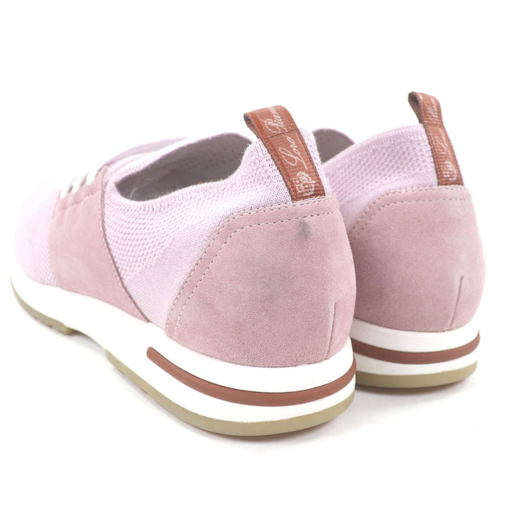Great Loro Piana Low cut sneakers 360 LP FLEXY WALK pink Suede leather mens 41