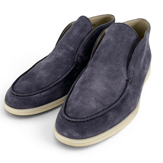 Excellent Loro Piana Ankle boots OPEN WALK purple Suede leather mens 40.5 52628L