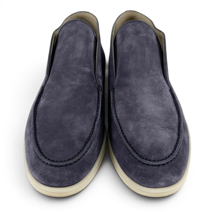 Excellent Loro Piana Ankle boots OPEN WALK purple Suede leather mens 40.5 52628L