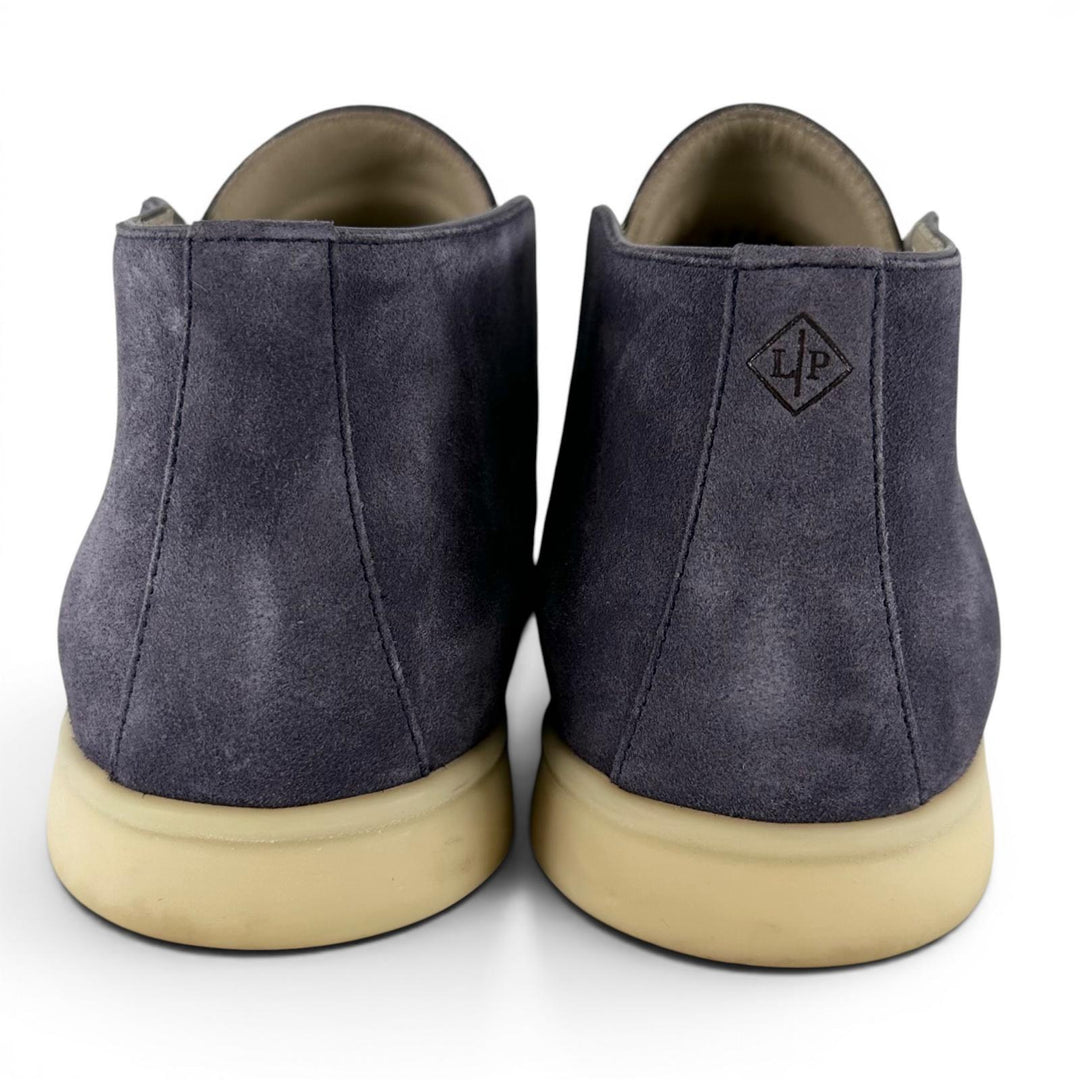 Excellent Loro Piana Ankle boots OPEN WALK purple Suede leather mens 40.5 52628L