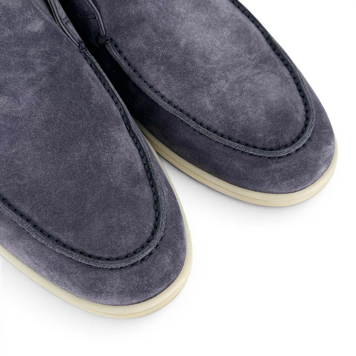Excellent Loro Piana Ankle boots OPEN WALK purple Suede leather mens 40.5 52628L