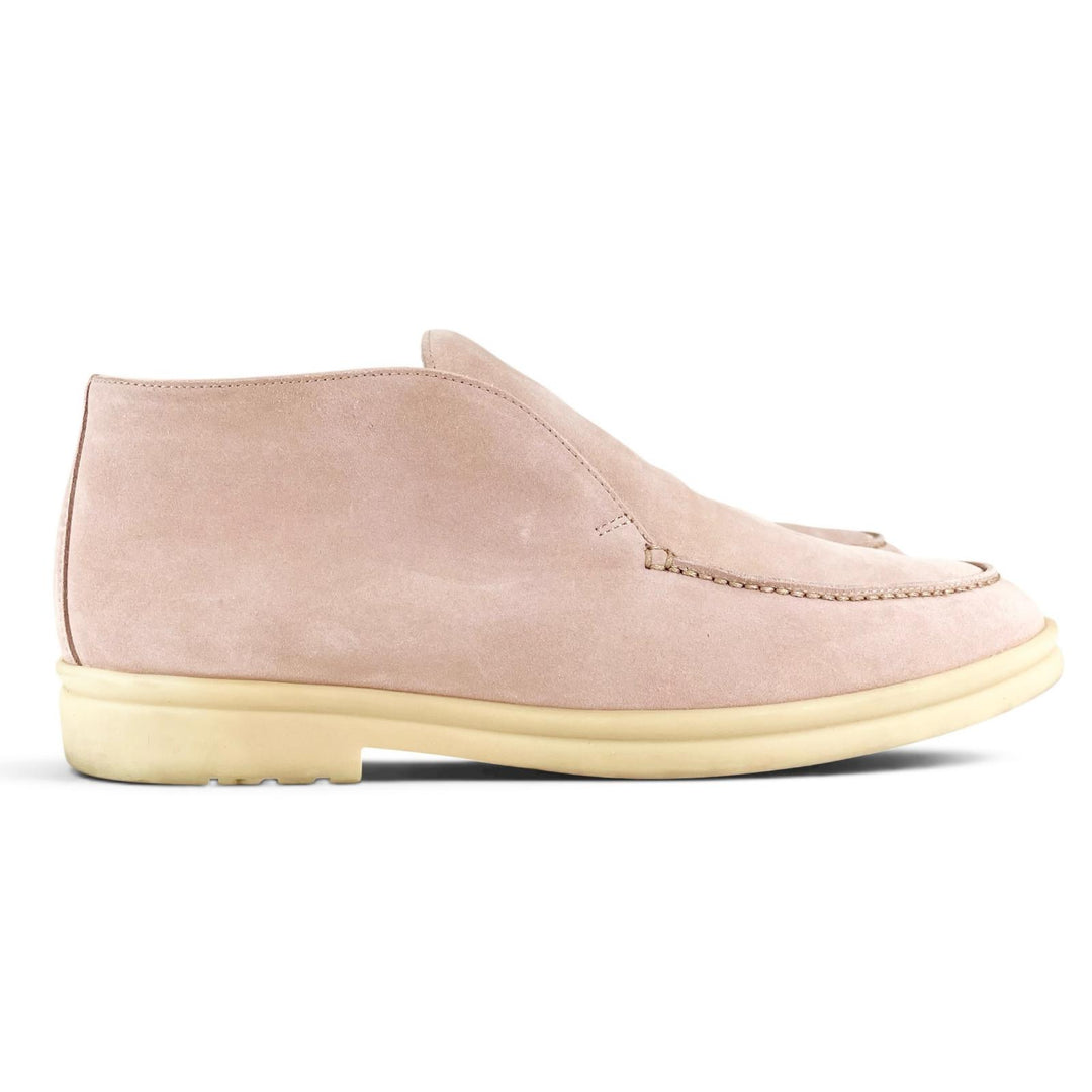 Great Loro Piana Ankle boots OPEN WALK pink Suede leather mens 40.5 52771L