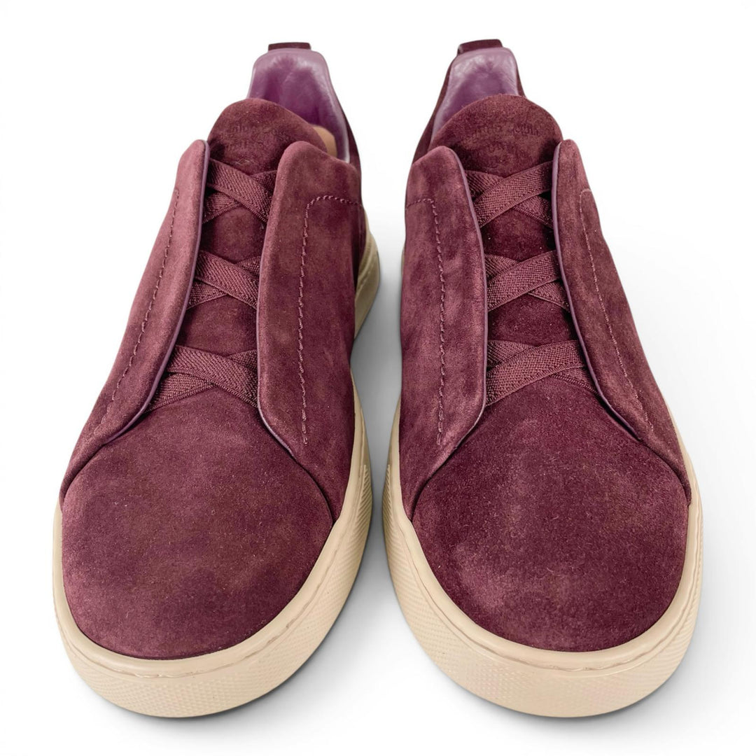 Pristine Ermenegildo Zegna sneakers Triple Stitch Brown mens 7 A4667X