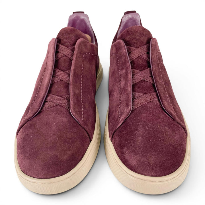 Pristine Ermenegildo Zegna sneakers Triple Stitch Brown mens 7 A4667X