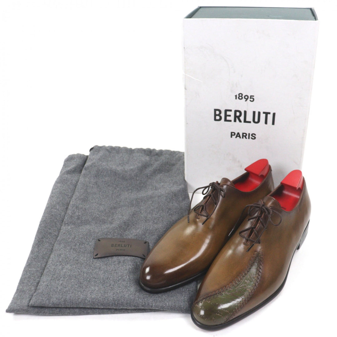 Pristine BERLUTI Leather shoes Lapierre Prisse khaki leather mens 6.5