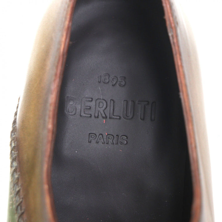 Pristine BERLUTI Leather shoes Lapierre Prisse khaki leather mens 6.5